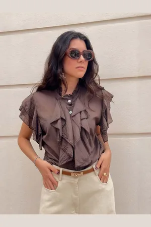 Mariquita Trasquilá Camisa algodón chocolat talla única
