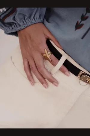 Mariquita Trasquilá Anillo acero estrella de mar