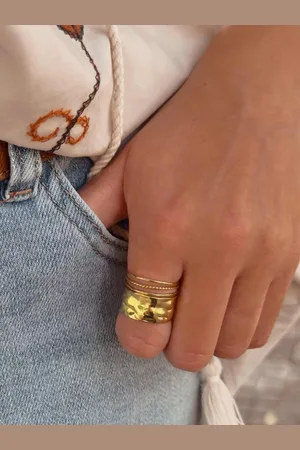Mariquita Trasquilá Anillo acero ajustable ancho