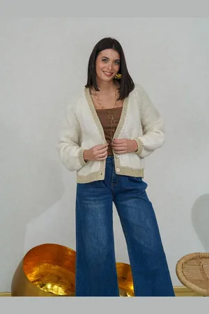Mariquita Trasquilá Cárdigan contraste brilli talla única