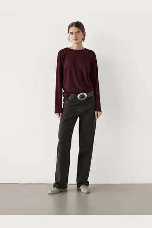Massimo Dutti Camiseta Manga Larga 100% Algodón