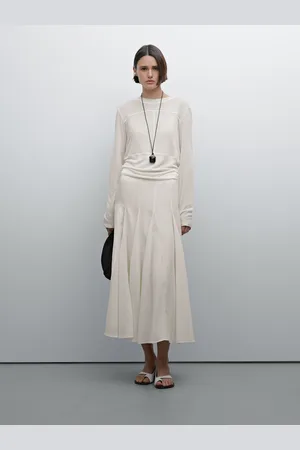 Massimo Dutti Falda Midi Vuelo Mezcla Lana