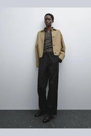 Massimo Dutti Pantalón Popelín Cintura Elástica