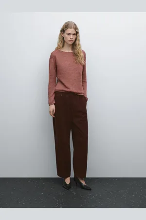 Massimo Dutti Jersey Punto Cuello Barco Lino