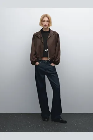 Massimo Dutti Chaqueta Bomber Satinada Frunces
