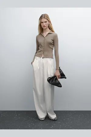 Massimo Dutti Cárdigan Detalle Ribetes Ondulados