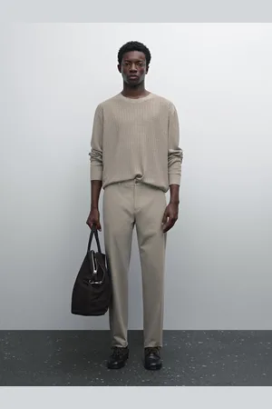Massimo Dutti Pantalón Slim Fit Confort Mezcla Algodón