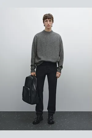 Massimo Dutti Pantalón Tejanero Slim Fit Satén Mezcla Algodón