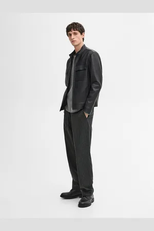Massimo Dutti Cazadora Bolsillos Piel Napa