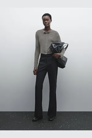 Massimo Dutti Cárdigan Corto Combinado Con Lana