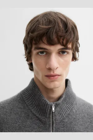 Massimo Dutti Cárdigan Bomber Cremallera Cashmere