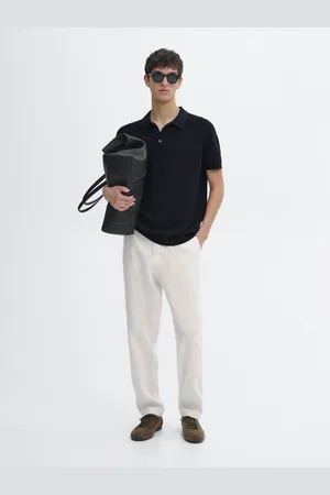 Massimo Dutti Pantalón Regular Fit 100% Lino