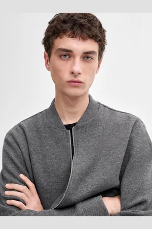 Massimo Dutti Chaqueta Bomber Mezcla Lana Doble