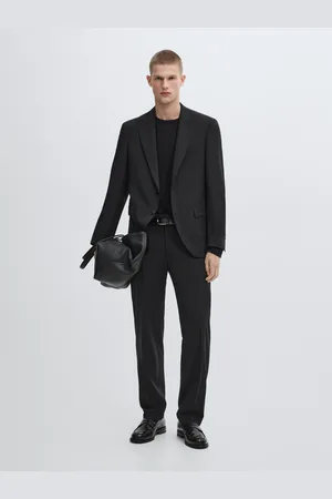 Massimo Dutti Americana Traje Vestir 100% Lana