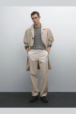 Massimo Dutti Pantalón Straight Fit 100% Algodón