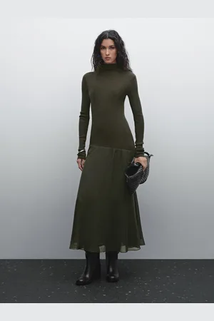 Massimo Dutti Vestido Punto Combinado