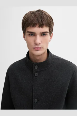 Massimo Dutti Chaqueta Bomber Mezcla Lana Doble