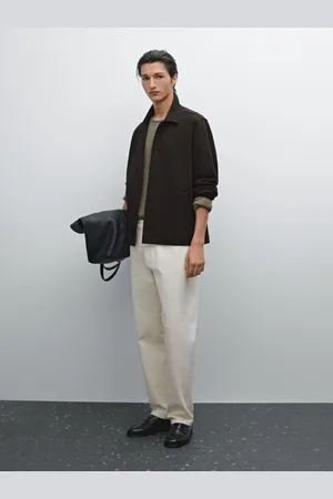 Massimo Dutti Sobrecamisa Sarga Mezcla Algodón