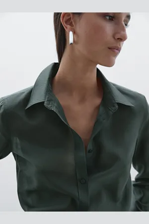 Massimo Dutti Camisa Fluida Semitransparente