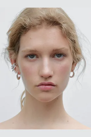 Massimo Dutti Pendientes Aros Brillos