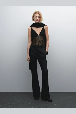 Massimo Dutti Top Tirantes Lencero Encaje