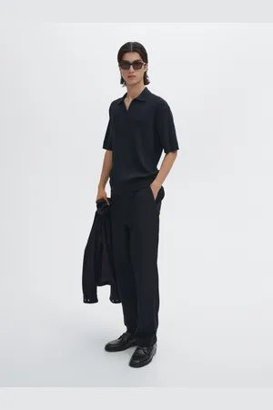 Massimo Dutti Jersey Polo Pico Ribetes Algodón