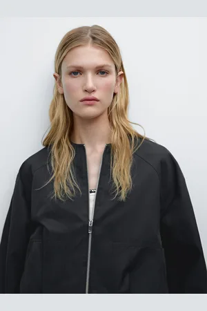 Massimo Dutti Chaqueta Bomber Mezcla Algodón