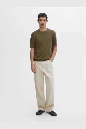 Massimo Dutti Camiseta Cuello Redondo Con Algodón