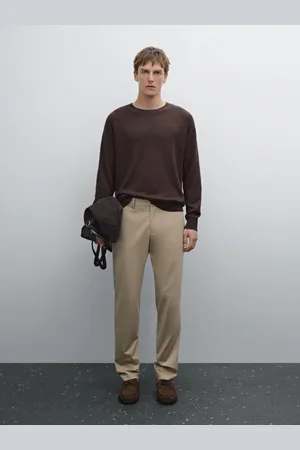 Massimo Dutti Pantalón Slim Fit Mezcla Algodón