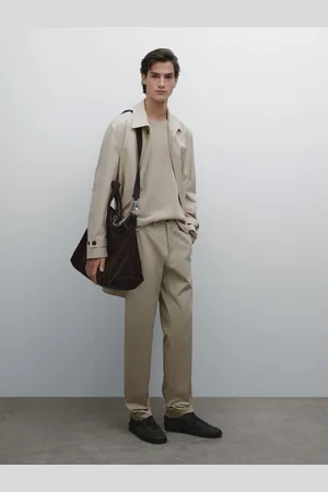 Massimo Dutti Pantalón Slim Fit Mezcla Algodón