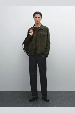 Massimo Dutti Pantalón Relaxed Cropped Mezcla Algodón