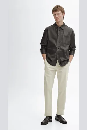 Massimo Dutti Pantalón Tapered Fit Detalle Hebilla