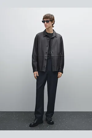 Massimo Dutti Pantalón Regular Fit Raya Mezcla Lana