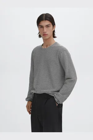 Massimo Dutti Jersey Punto Rayas 100% Algodón