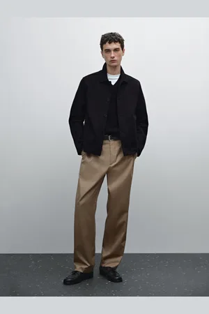 Massimo Dutti Sobrecamisa Sarga Mezcla Algodón