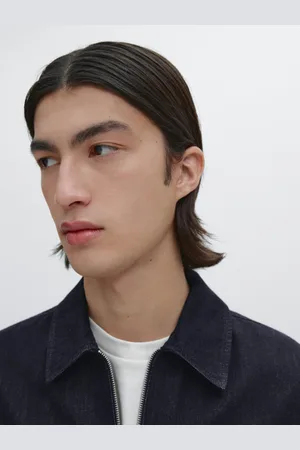Massimo Dutti Chaqueta Denim Cremallera 100% Algodón