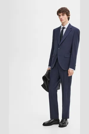 Massimo Dutti Americana Traje Mezcla Lana