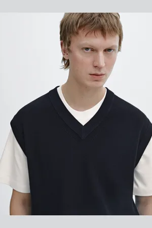 Massimo Dutti Chaleco Punto 100% Algodón