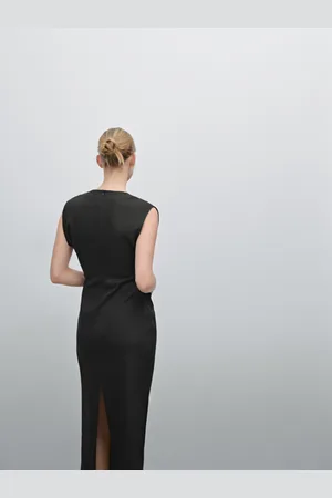 Massimo Dutti Vestido Midi Detalle Frunce