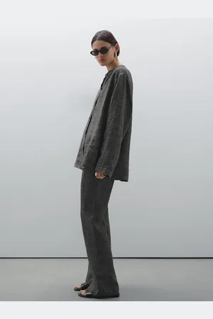 Massimo Dutti Pantalón Straight Fit 100% Lino