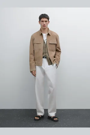 Massimo Dutti Pantalón Straight Fit Mezcla Algodón