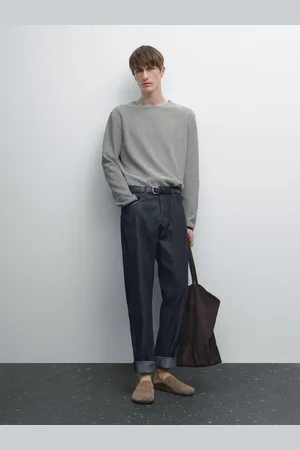 Massimo Dutti Jeans Tapered Fit Mezcla Algodón
