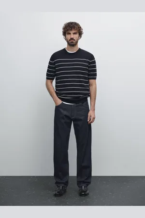 Massimo Dutti Jersey Punto Manga Corta Rayas 100% Algodón