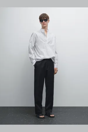 Massimo Dutti Camisa Rayas Regular Fit Mezcla Algodón