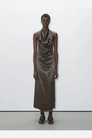 Massimo Dutti Vestido Fluido Drapeado