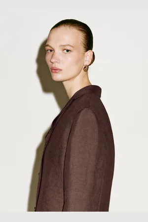 Massimo Dutti Americana Traje Con Lino