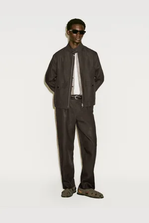 Massimo Dutti Cazadora Bolsillos 100% Lino