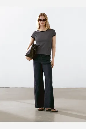 Massimo Dutti Camiseta Rayas Rib Contraste Algodón