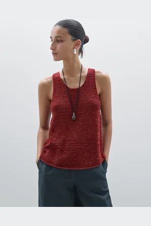 Massimo Dutti Top Punto Calado Textura