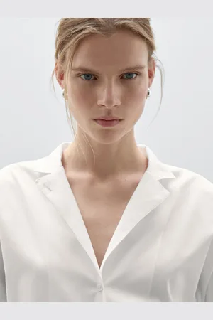 Massimo Dutti Camisa Popelín 100% Algodón